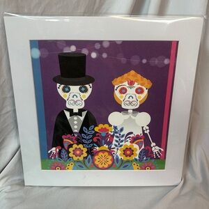 COMES TO LIFE!!!! Colorful Day of the Dead Art Print WATCH VIDEO